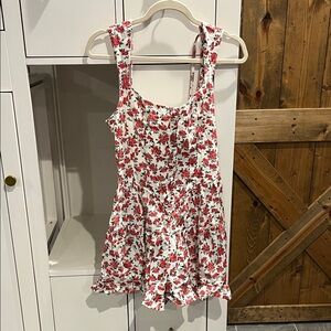 Wild Fable Floral Romper - Red and White